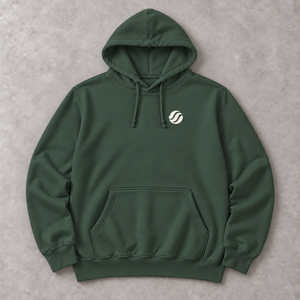 Romblon Netcaster Hoodie in Alpine Green, front flat