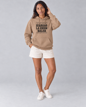 Coast Run Hoodie in Sandstone, front model
