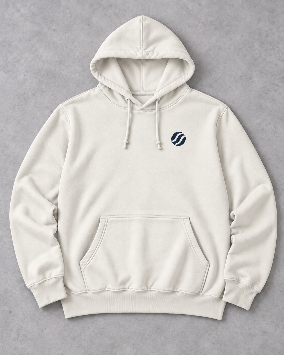 Masbate Passage Hoodie in Ivory, flat front
