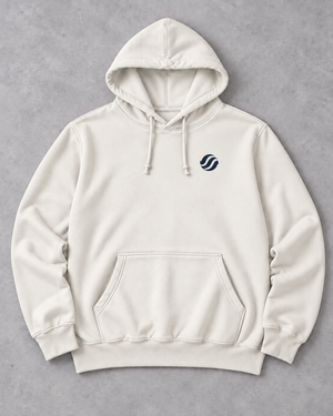 Masbate Passage Hoodie in Ivory, flat front
