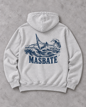 Masbate Passage Hoodie in Mist, flat back