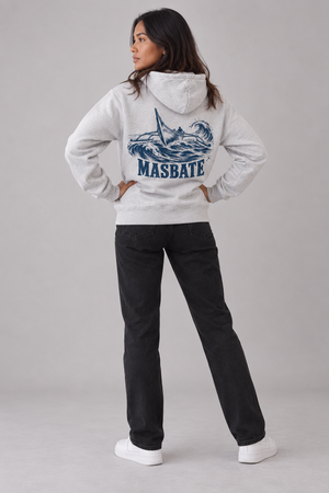 Masbate Passage Hoodie in Mist, model back