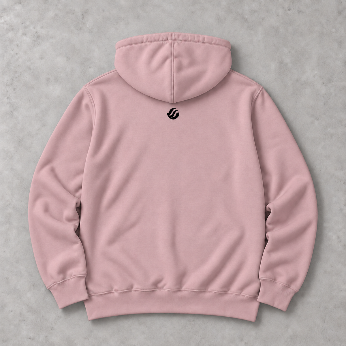 Coast Run Hoodie in Dusty Pink, back flat