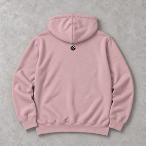 Coast Run Hoodie in Dusty Pink, back flat