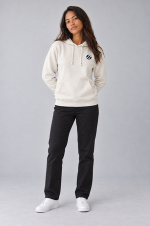 Masbate Passage Hoodie in Ivory, model front