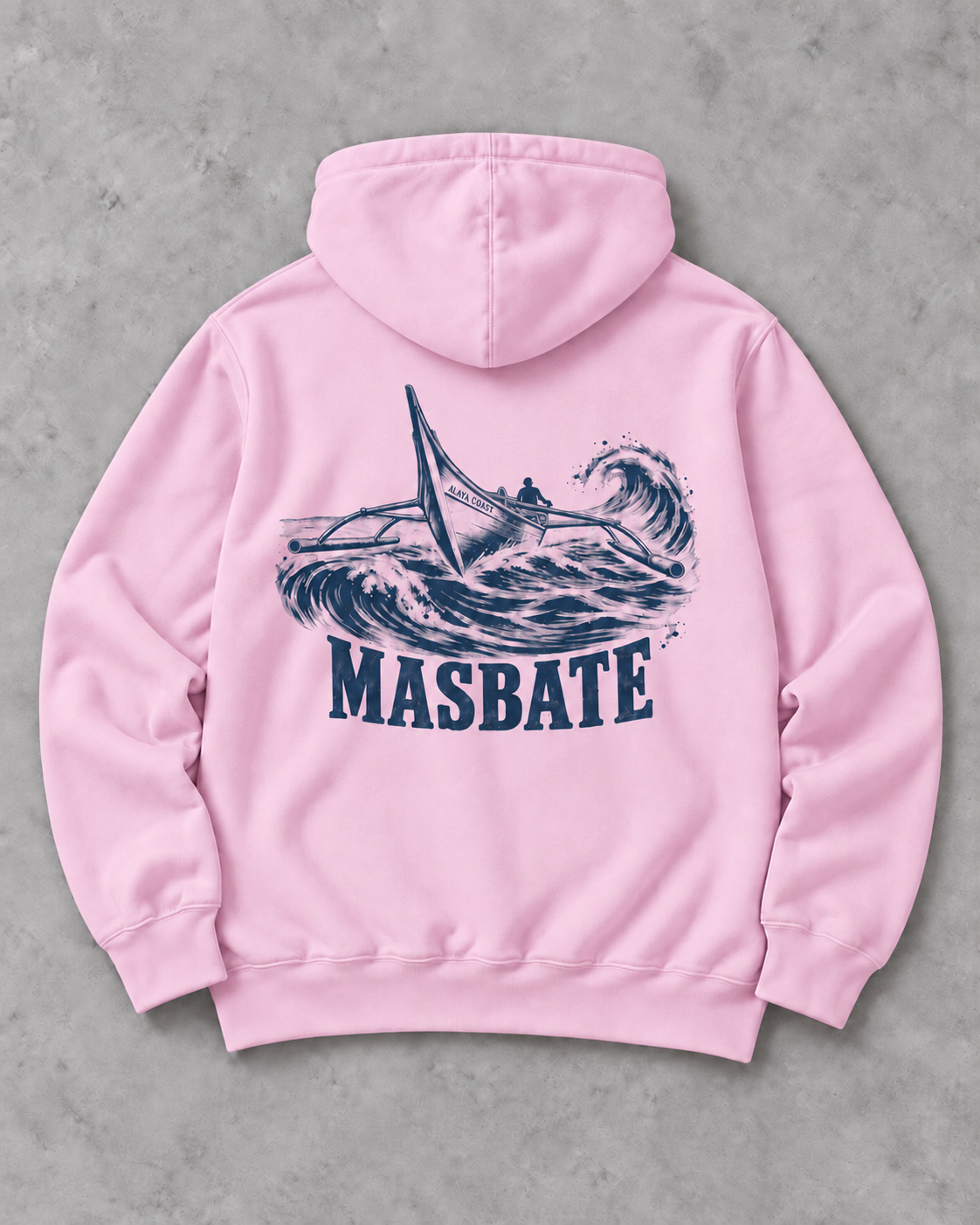 Masbate Passage Hoodie in Shell, flat back