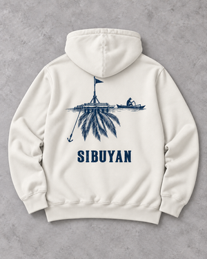 Sibuyan Payao Hoodie in Ivory, flat back