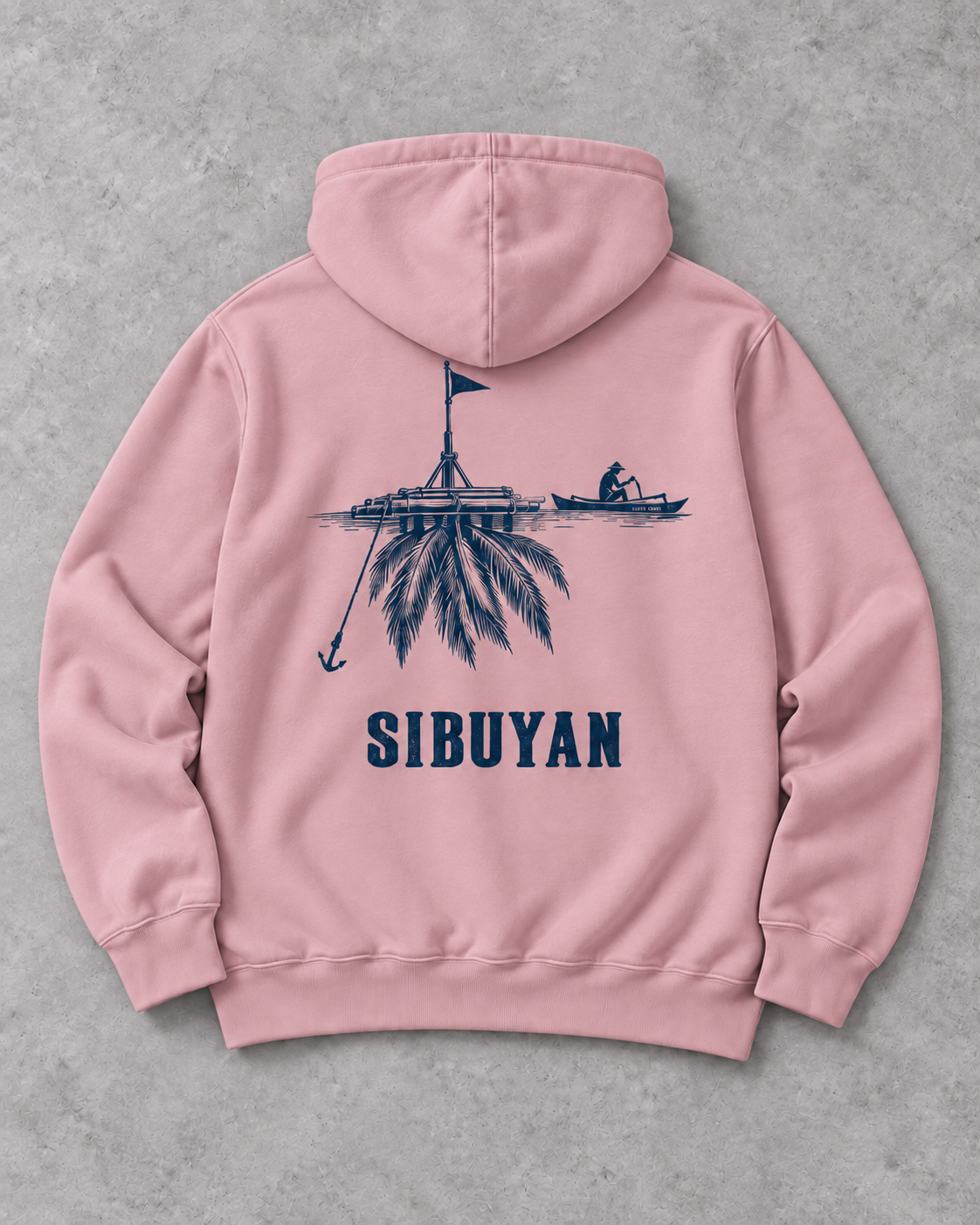 Sibuyan Payao Hoodie in Rose, flat back