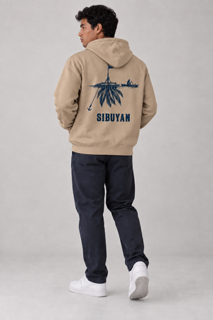 Sibuyan Payao Hoodie in Sand, model back