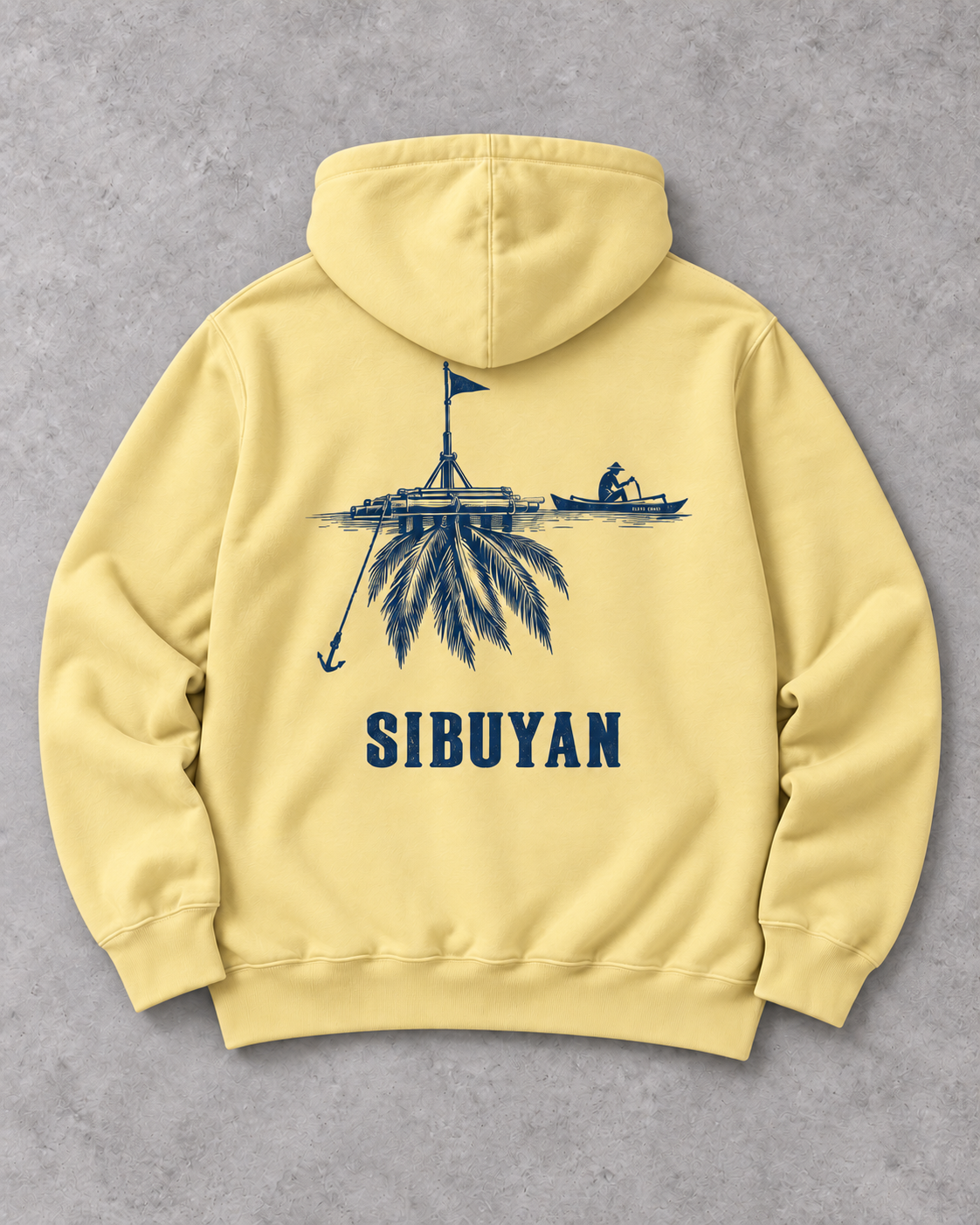 Sibuyan Payao Hoodie in Sunwash, flat back