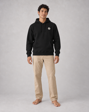 Balabac Sea Eagle Hoodie in Black, front view on model